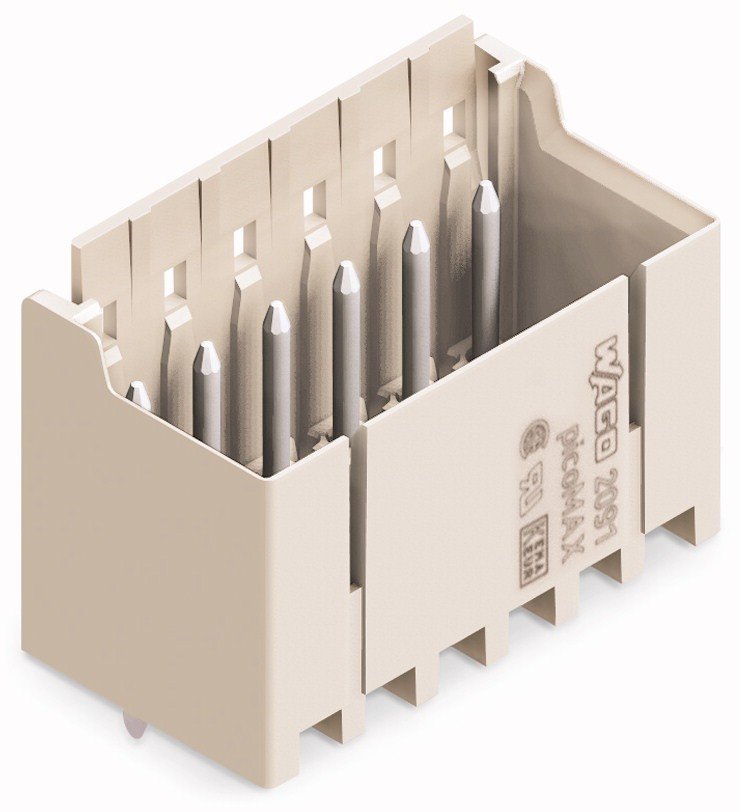 Wago 2091-1405 | picoMAXTHT male header, 1.0 mm solder pin, straight, Pin spacing 3.5 mm, 5-pole