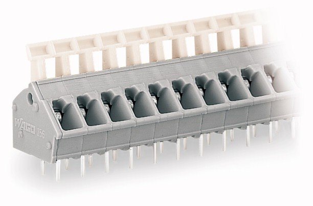 Wago 256-406 | PCB terminal block, Push-button, 2.5 mm, Pin spacing 5/5.08 mm, 6-pole,