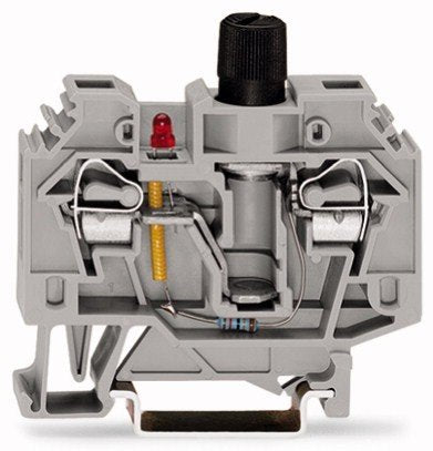 Wago 282-128 | 2-Conductor Fuse Terminal Block for Miniature metric Fuses