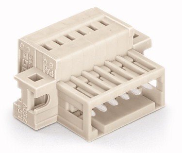 Wago 734-306/019-000 Male Connector with fixing flanges 6-pole