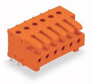 Wago 734-563 Female Connector with angled solder Pins 3-pole