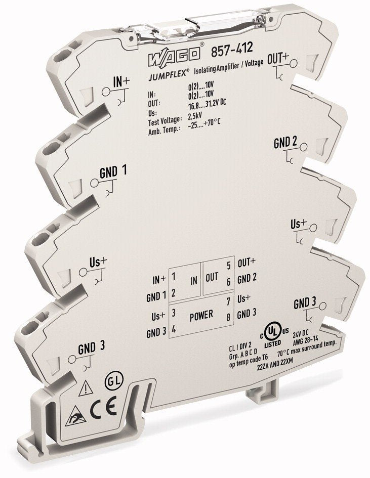 Wago 857-412 JUMPFLEX® transducer; isolation amplifier