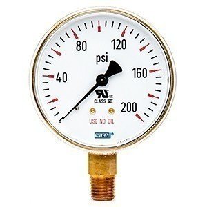 Wika 4252943 2" 111.10 100 PSI Bourdon Tube Pressure Gauge Dry ABS Case