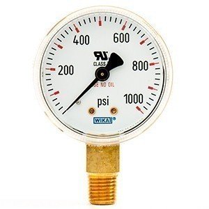 Wika 4253167 2.5" 111.10 300 PSI Bourdon Tube Pressure Gauge Dry ABS Case