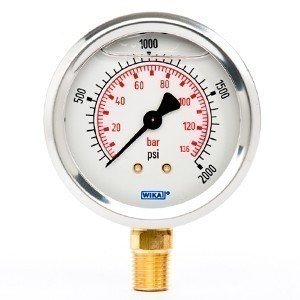 Wika 8990684 2.5" 111.10 3000 PSI/KPA Bourdon Tube Pressure Gauge Dry ABS Case
