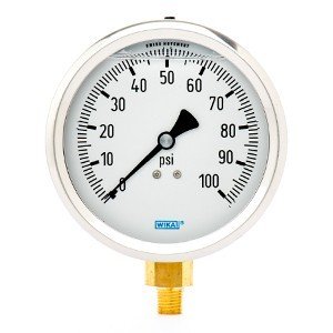 Wika 9311895 111.12 2.5" 30PSI/KPA Bourdon Tube Gauge w/U-Clamp Dry Steel Case