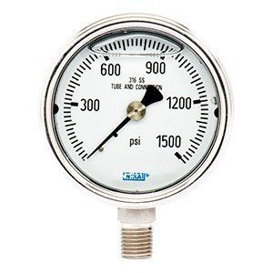 Wika 9744916 2.5" 232.54 60 PSI Bourdon Tube Gauge Bayonet Ring Dry Stainless Steel Case