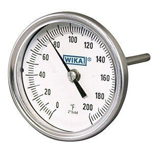 Wika 30025D006G4 3 TI.30 Bimetal Mechanical Thermometer Stainless Steel