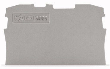 Wago END PLATE FOR 2002-1201, 0.8MM GREY,  2002-1291