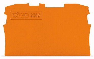 Wago END PLATE FOR 2002-1201, 0.8MM ORANGE,  2002-1292