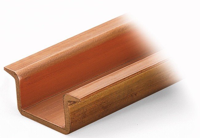 Wago 210-198 | Copper carrier rail, 35 x 15 mm, 2.3 mm thick, 2 m long, unslotted, according to EN 60715