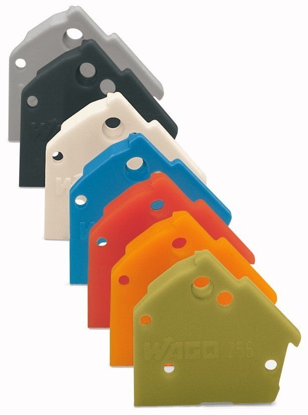 Wago 256-100 | End plate, snap-fit type, 1 mm thick