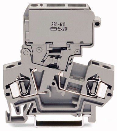 Wago FUSED DISCONNECT TERMINAL BLOC, WITH PIVITABLE FUSE HOLDER FOR 281-611/281-418
