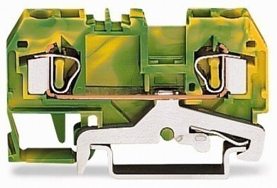 Wago 2 CONDUCTOR TERMINAL BLOCK, TO EARTH AWG 28-12,281 SERIES - GREEN 281-907