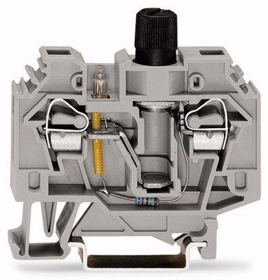 Wago 282-128/281-418 | 2-Conductor Fuse Terminal Block for Miniature metric Fuses