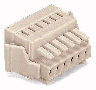 Wago  (50 PK) 2734-106/037-000 | 1-conductor female plug, 100% protected against mismating, push-button,
