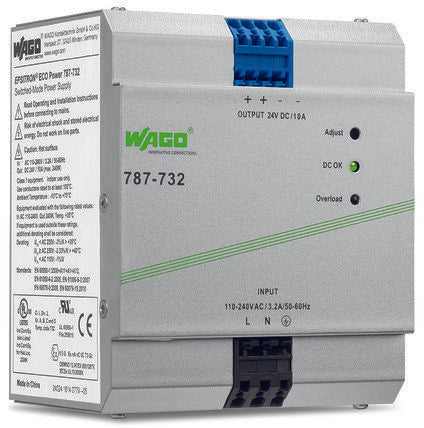 Wago 787-732 | EPSITRON ECO power supply, single-phase, output voltage 24 VDC, 10 A