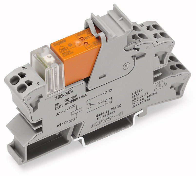 Wago 788-307 | Relay module, Nominal input voltage: 110 VDC, 1 changeover contact, Limiting continuous cu