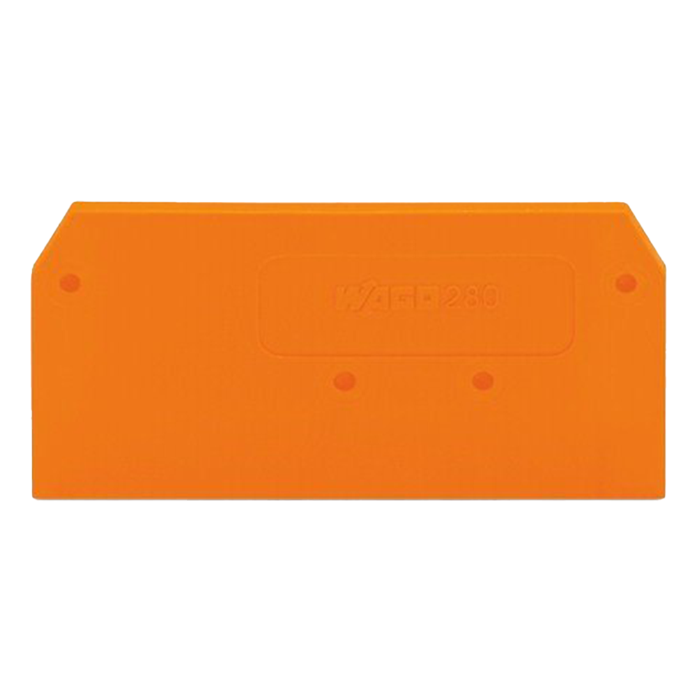 Wago END AND INTERMEDIATE PLATE, 2.5 MM / 0.098 IN THICK, ORANGE 280-309