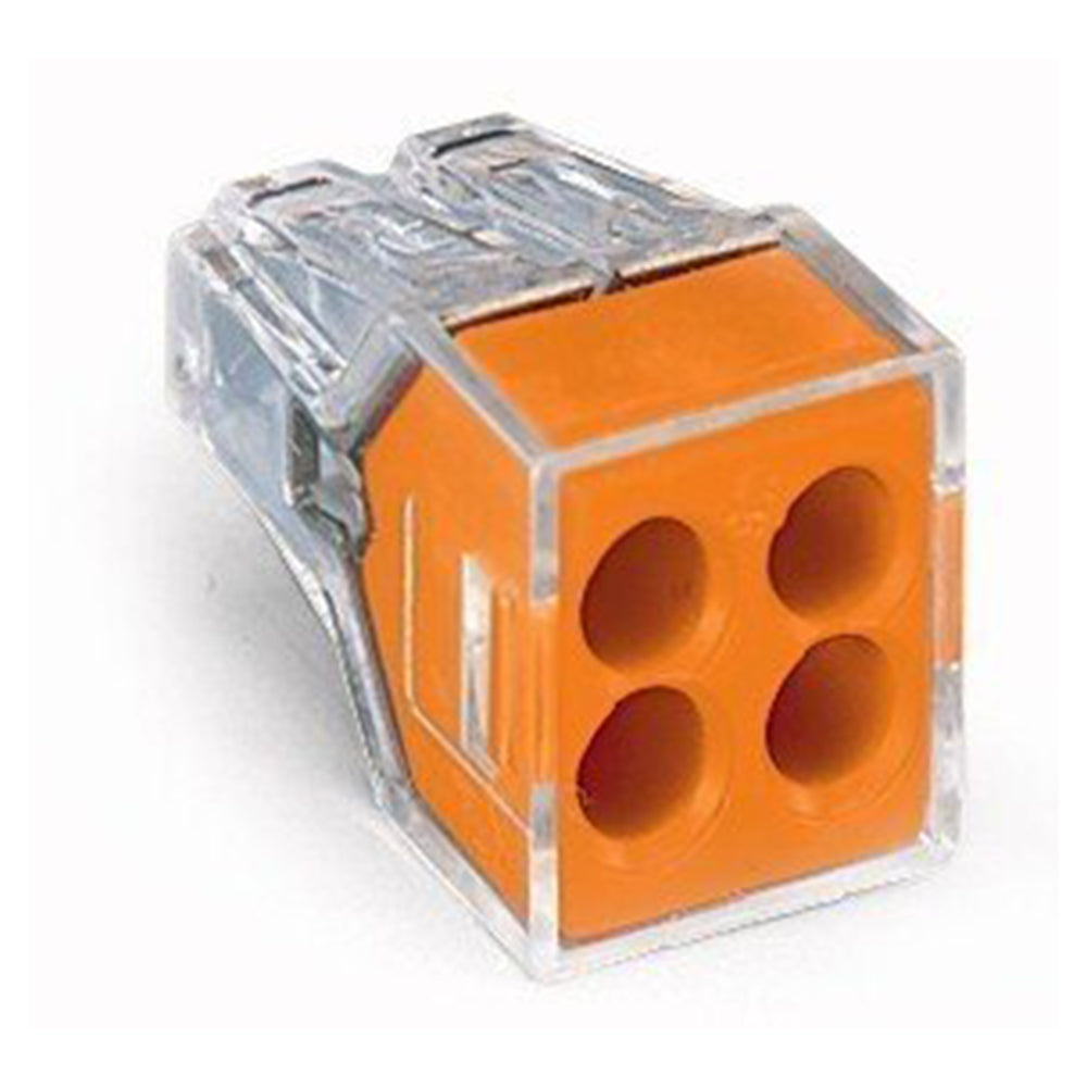 Wago 773-164/K194-4045 | 4 Conductor Junction Box Connector Orange
