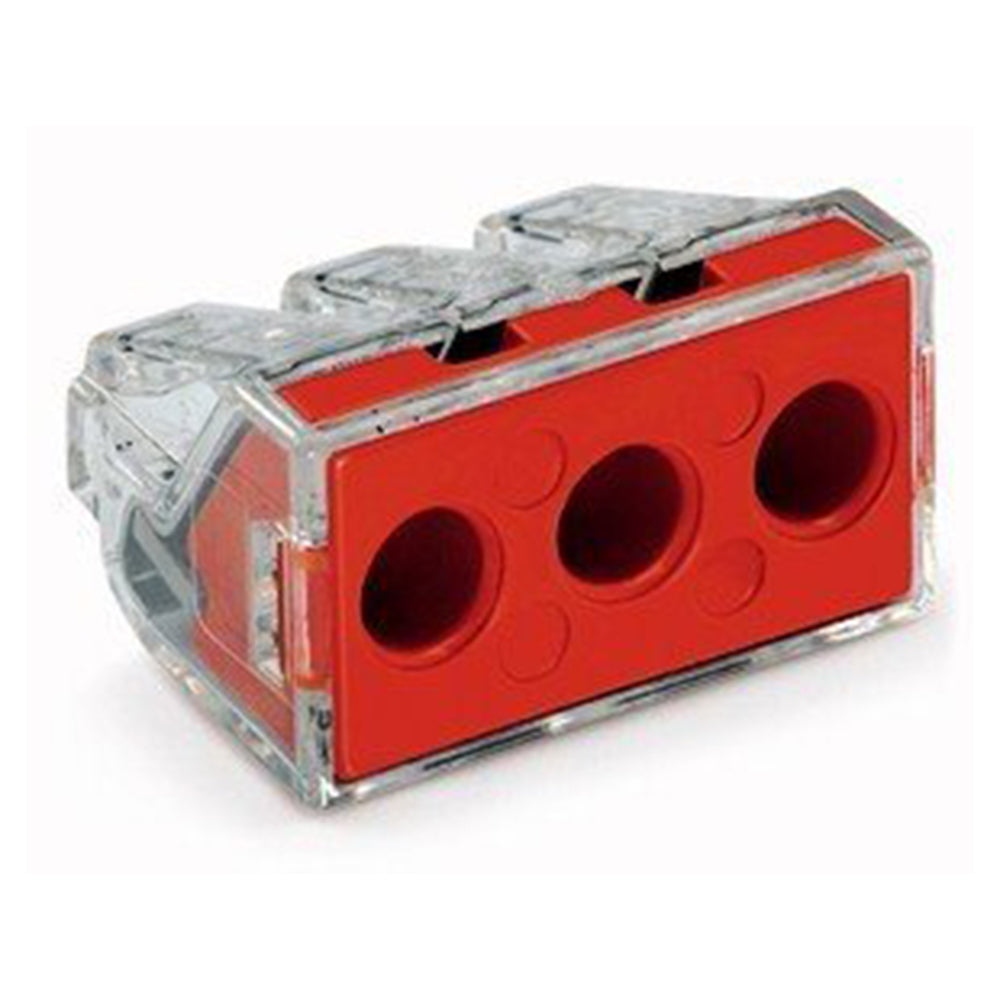 Wago 773-173/K194-4045 | 3 Conductor Junction Box Connector Red