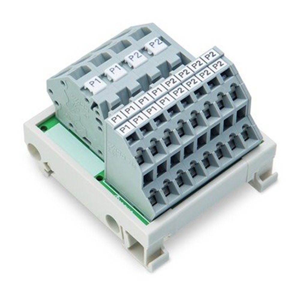 Wago 830-800/000-318 | Potential distribution module, 2 potentials, with 2 input clamping points, Conduct