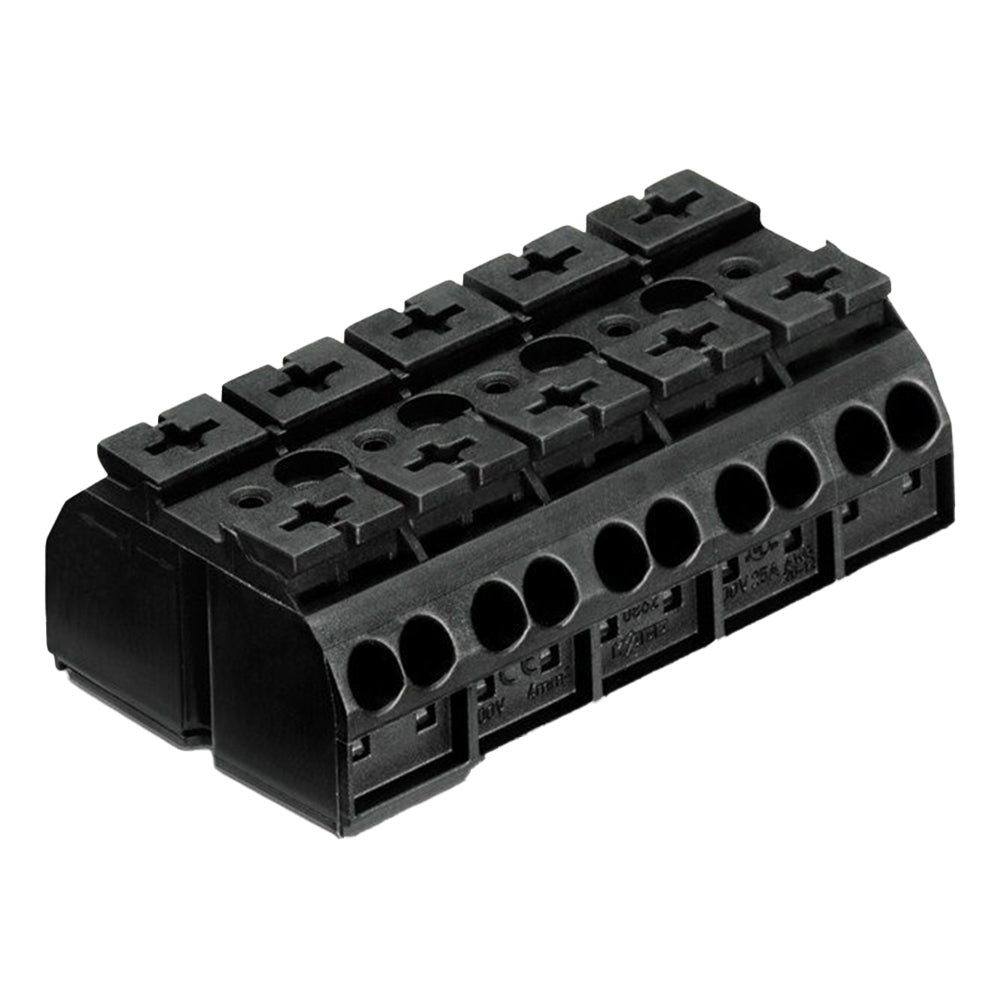 Wago TERMINAL BLOCK 5 POLE BLK, WITHOUT MARKING ON TOP,  862-505