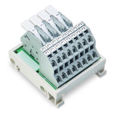 Wago 830-800/000-315 | Potential distribution module, 2 potentials, with 2 input clamping points, Conduct