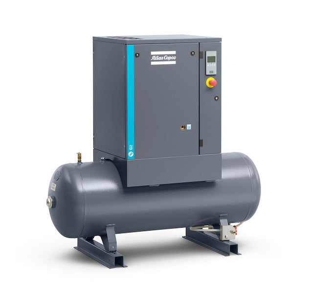 Atlas Copco 30 HP Rotary Screw Air Compressors, 82 CFM, 125 PSI, Fixed Speed, floor mount, Three Phase, tri-volt w/ Integrated Dryer