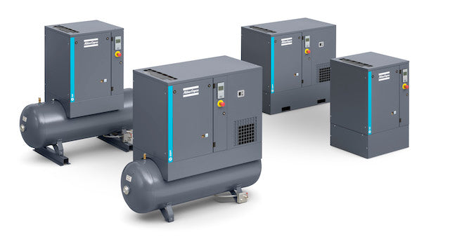 Atlas Copco (SF2-145 AFF Mono 230/1) 3 HP Oilless Scroll Air Compressor with Air Dryer, 7.2 CFM @ 145 PSI, 230/1/60