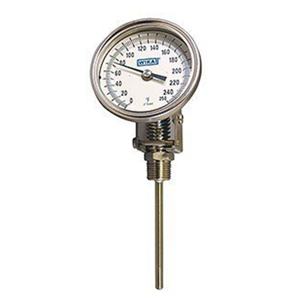Wika 32060D208G2 3" TI.32 Bimetal Mechanical Thermometer Stainless Steel