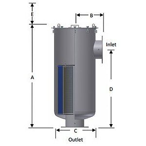 Solberg CSL-245P-500 vacuum air filter diagram