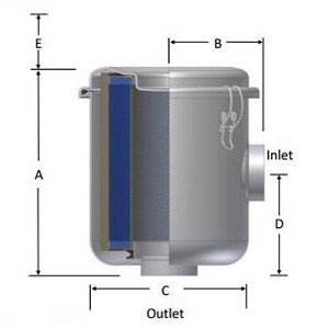 Solberg CSL-843-050HC vacuum air filter diagram