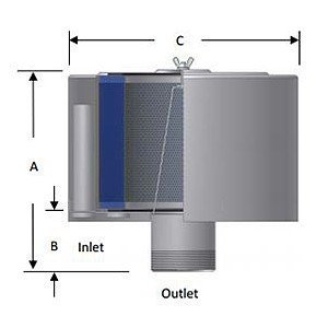 Solberg FS-14-050 filter silencer diagram
