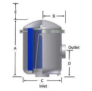Solberg HDL-PSG474/2-500 oil mist vacuum filter diagram