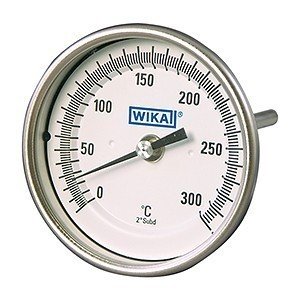 Wika 33025D216G4 3" TI.33 Bimetal Mechanical Thermometer Stainless Steel